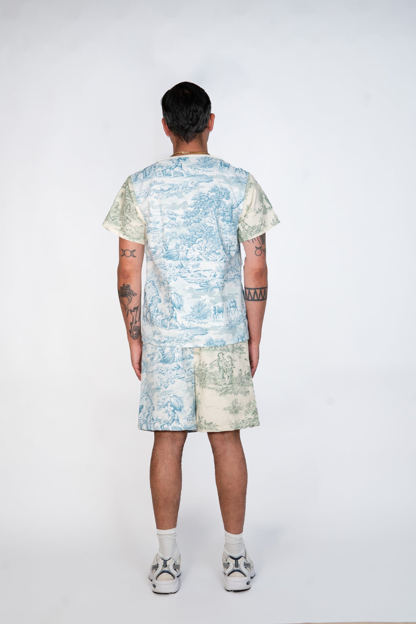 Green/Turquoise Unisex Le Petit Trianon Shorts