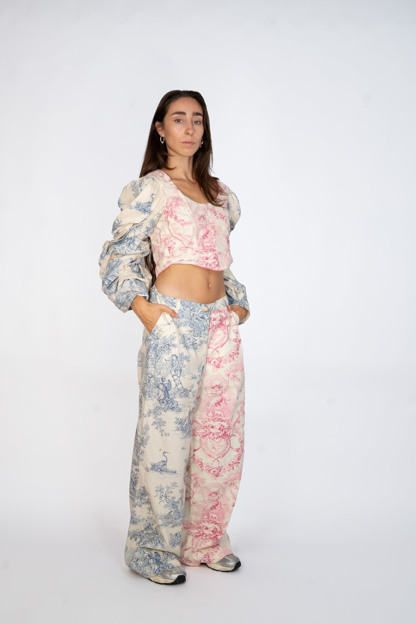 Pink and Blue Premium Dauphine Pants