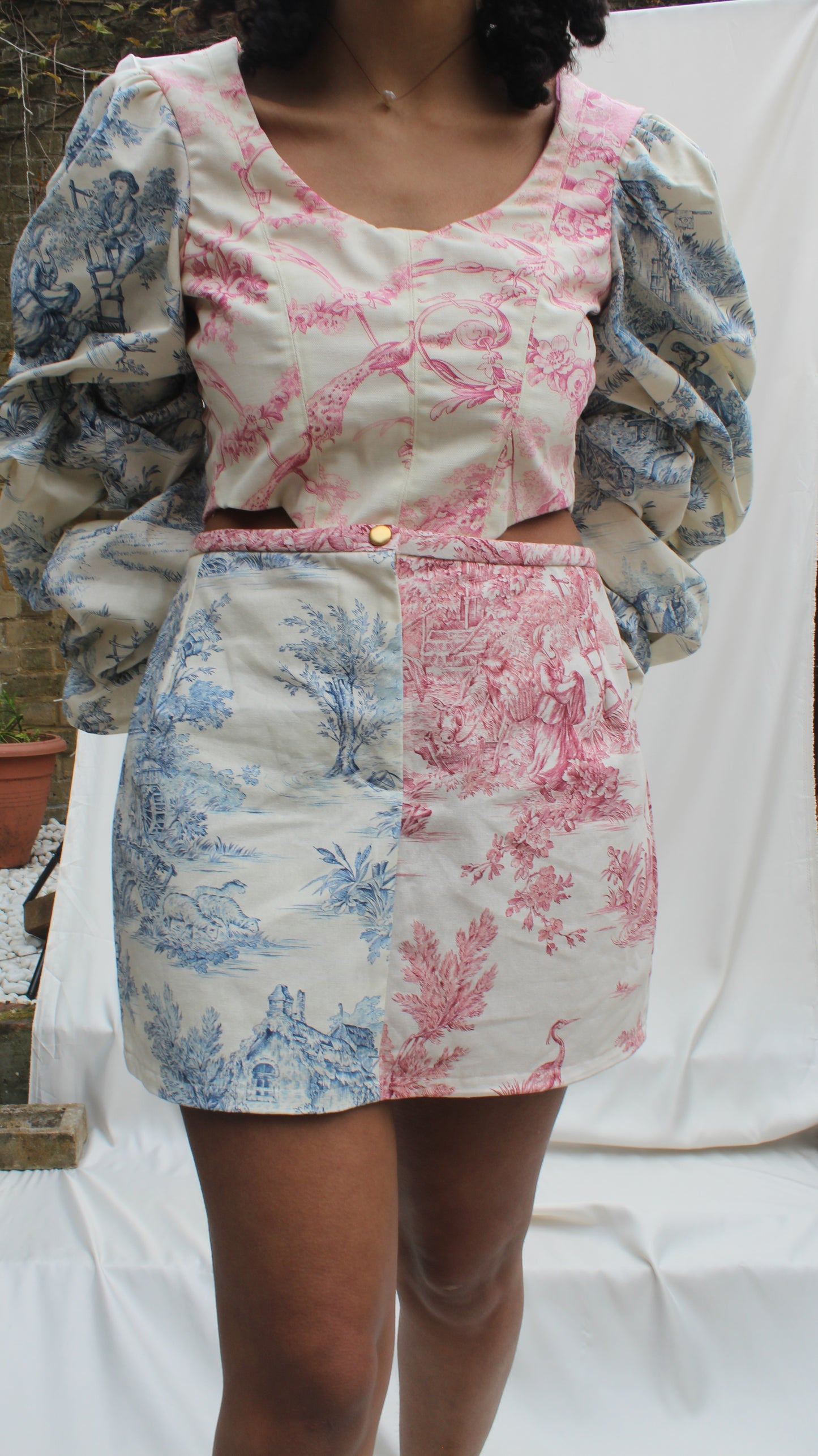 Red/Blue Versailles Mini-Skirt