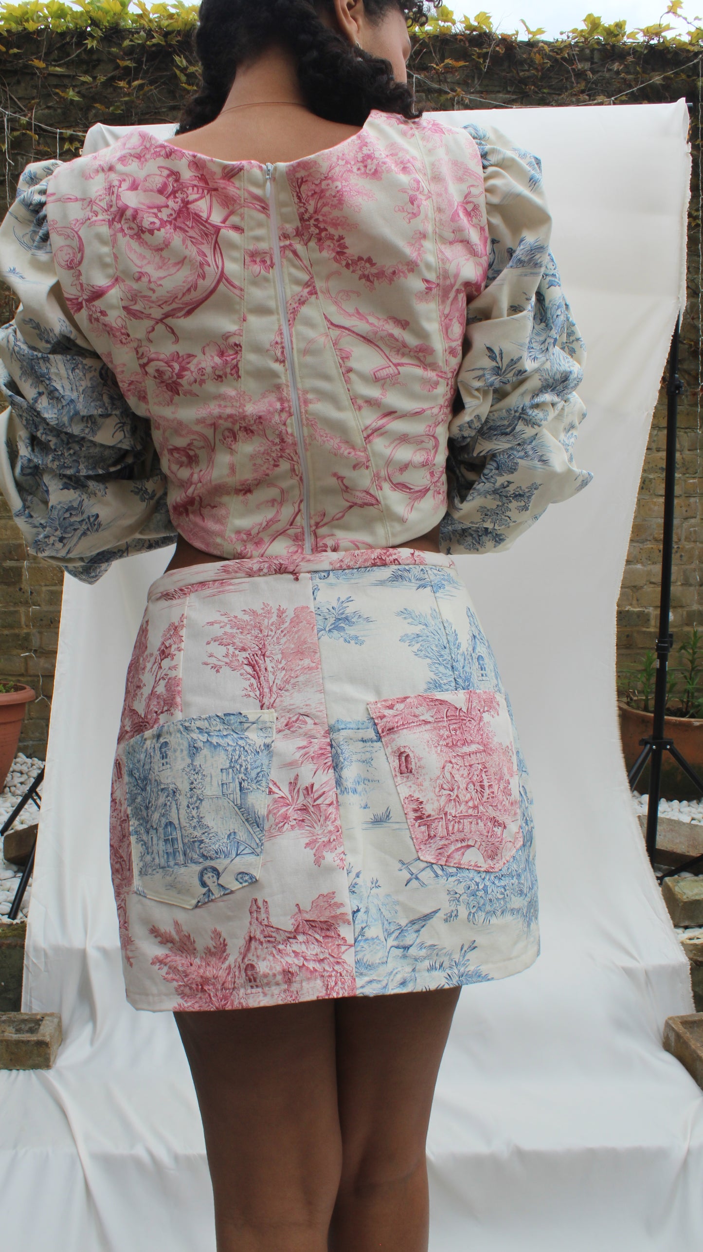 Red/Blue Versailles Mini-Skirt