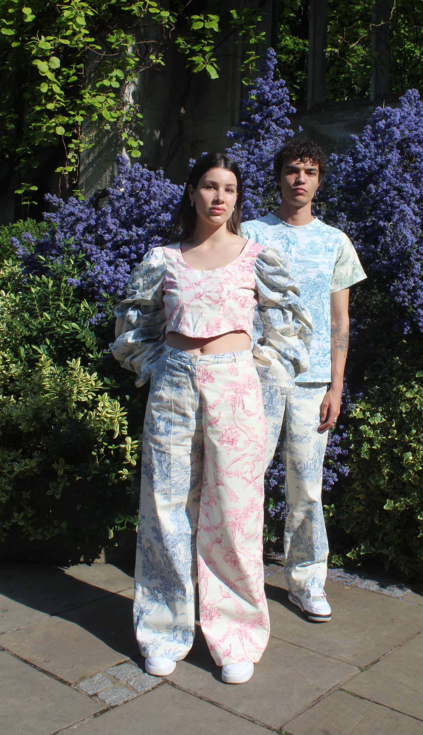 Pink and Blue Premium Dauphine Pants