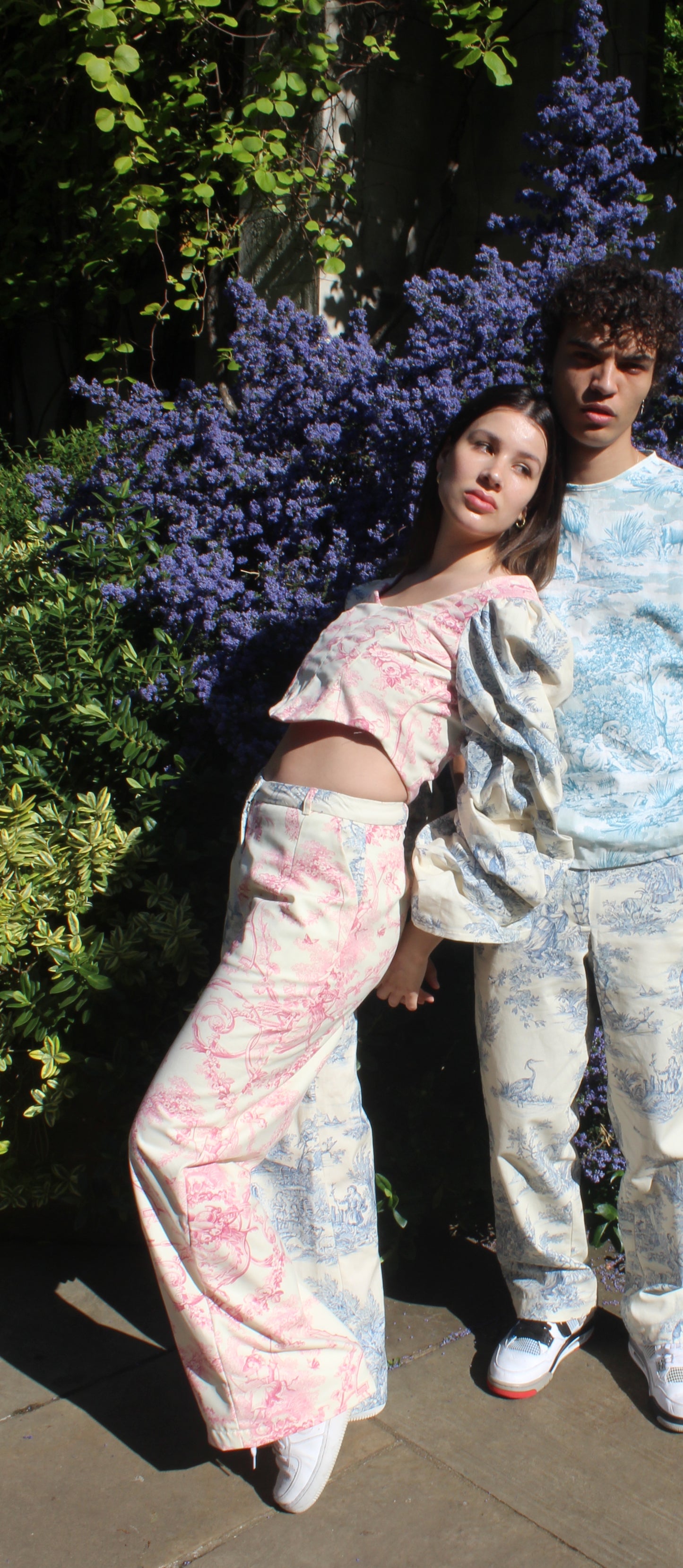 Pink and Blue Premium Dauphine Pants